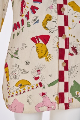An Issey Miyake x Terry Johnson men's printed cotton canvas shirt, 2013 - 7