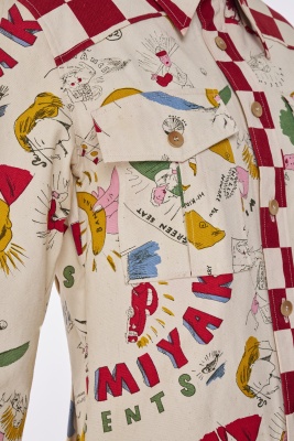 An Issey Miyake x Terry Johnson men's printed cotton canvas shirt, 2013 - 10