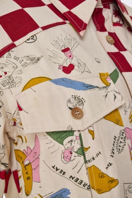 An Issey Miyake x Terry Johnson men's printed cotton canvas shirt, 2013 - 11