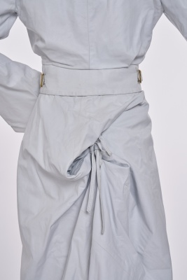 A Vivienne Westwood grey leather ensemble, 'Caf&eacute; Society' collection, Spring-Summer 1994 - 8