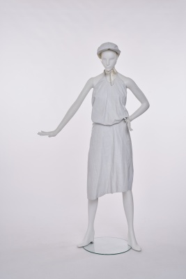 A Vivienne Westwood grey leather ensemble, 'Caf&eacute; Society' collection, Spring-Summer 1994 - 11