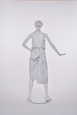 A Vivienne Westwood grey leather ensemble, 'Caf&eacute; Society' collection, Spring-Summer 1994 - 12