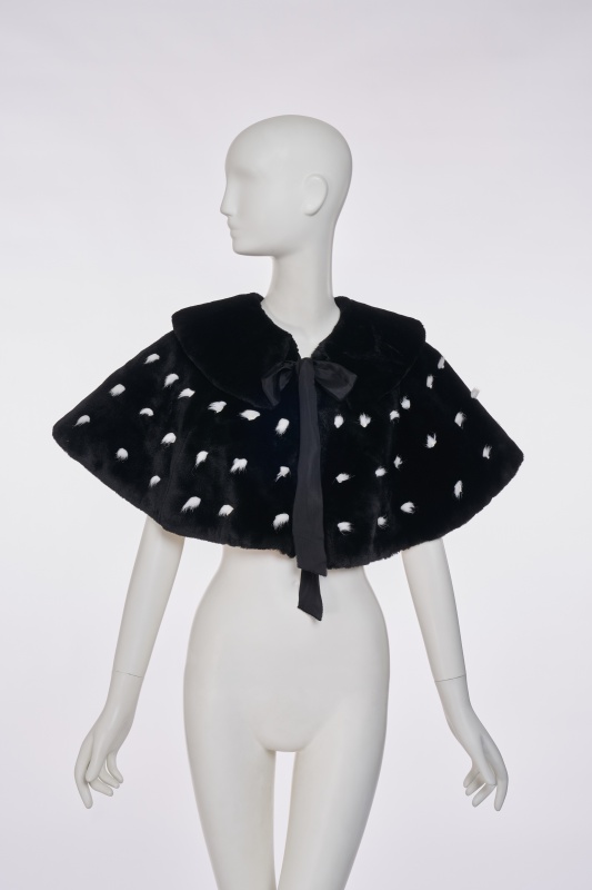 A rare Vivienne Westwood faux ermine capelet, 'Harris Tweed' collection, Autumn-Winter 1987-88