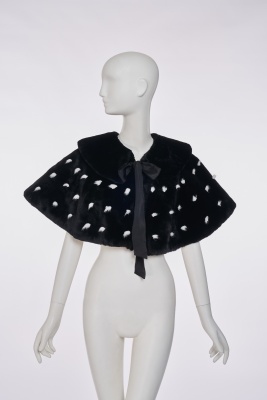 A rare Vivienne Westwood faux ermine capelet, 'Harris Tweed' collection, Autumn-Winter 1987-88