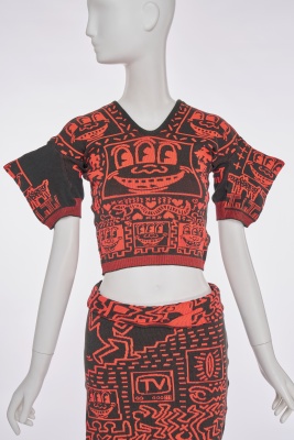 A Westwood/McLaren Keith Haring patterned knitted ensemble 'Witches' collection, Autumn-Winter 1983-84 - 6