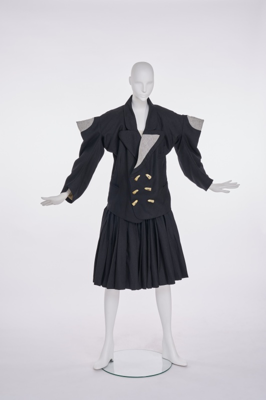 A Westwood/McLaren black wool serge suit, 'Witches' collection, Autumn-Winter 1983-84