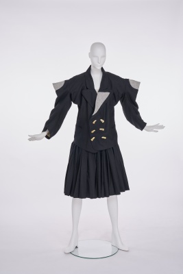 A Westwood/McLaren black wool serge suit, 'Witches' collection, Autumn-Winter 1983-84