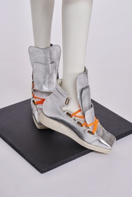 A pair of Westwood/McLaren triple tongue trainers, mid 1980s re-issues of Witches collection originals