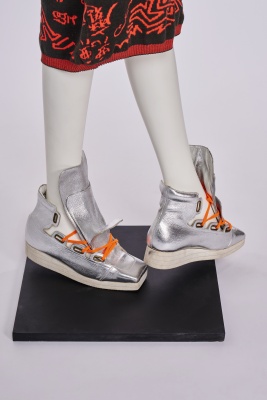 A pair of Westwood/McLaren triple tongue trainers, mid 1980s re-issues of Witches collection originals - 4