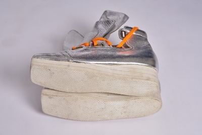 A pair of Westwood/McLaren triple tongue trainers, mid 1980s re-issues of Witches collection originals - 7
