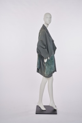 A rare Westwood/McLaren blue-grey cotton and velvet shirt, 'Punkature (Hobo)' collection, Spring-Summer 1983 - 3