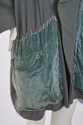 A rare Westwood/McLaren blue-grey cotton and velvet shirt, 'Punkature (Hobo)' collection, Spring-Summer 1983 - 8