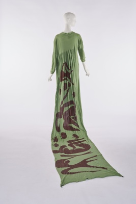 A Westwood/McLaren green toga dress, 'Nostalgia of Mud' (Buffalo) collection, Autumn-Winter 1982-83 - 5