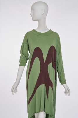 A Westwood/McLaren green toga dress, 'Nostalgia of Mud' (Buffalo) collection, Autumn-Winter 1982-83 - 6