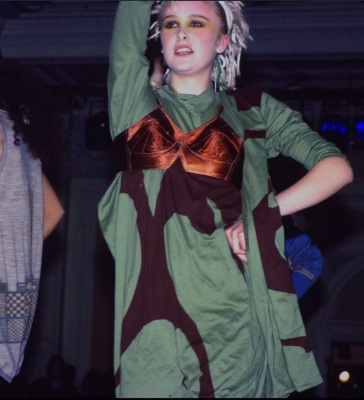 A Westwood/McLaren green toga dress, 'Nostalgia of Mud' (Buffalo) collection, Autumn-Winter 1982-83 - 7