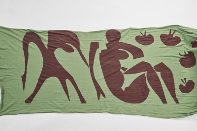 A Westwood/McLaren green toga dress, 'Nostalgia of Mud' (Buffalo) collection, Autumn-Winter 1982-83 - 10