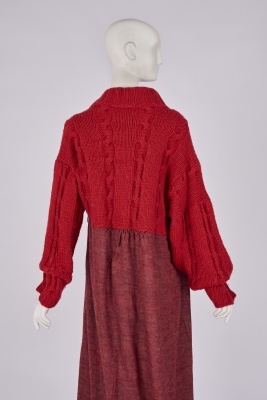 A Westwood/McLaren knitted wool Dancing Figures print toga dress, 'Nostalgia of Mud' (Buffalo) collection, Autumn-Winter 1982-83 - 5