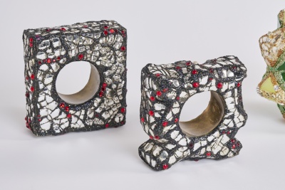 Three Andrew Logan resin mirror bracelets, circa 1981 - 2