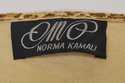 A Norma Kamali leopard print ultra-suede 'cave-girl' dress, 1980s - 7