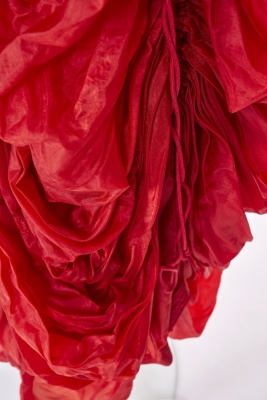 A Norma Kamali red nylon parachute ensemble, circa 1977 - 9