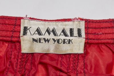 A Norma Kamali red nylon parachute ensemble, circa 1977 - 11