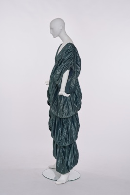 A Norma Kamali green lam&eacute; evening gown, circa 1977 - 3