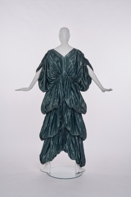 A Norma Kamali green lam&eacute; evening gown, circa 1977 - 4