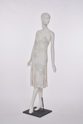 An Ossie Clark glittery white jersey dress, circa 1979 - 2