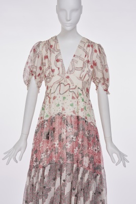 An Ossie Clark/Celia Birtwell printed silk chiffon dress, early 1970s - 4