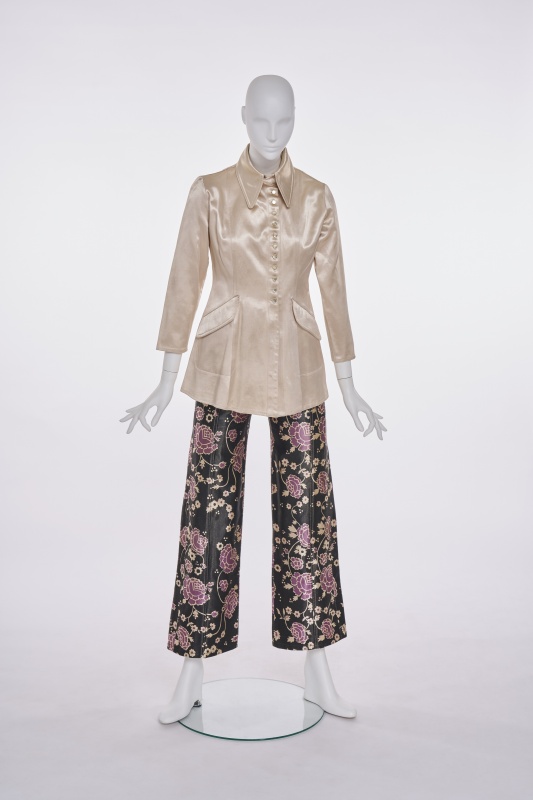 An Ossie Clark/Celia Birtwell satin 'Lamborghini' suit, 1968