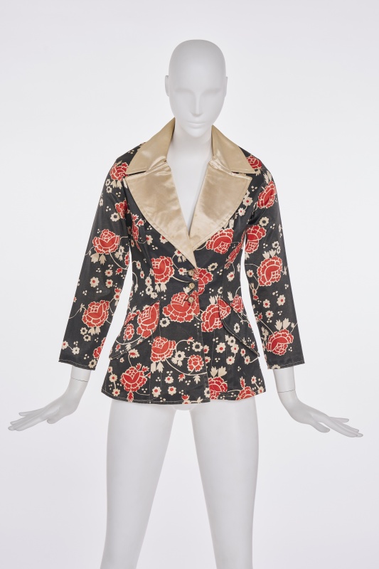 An Ossie Clark/Celia Birtwell printed satin jacket, circa 1968