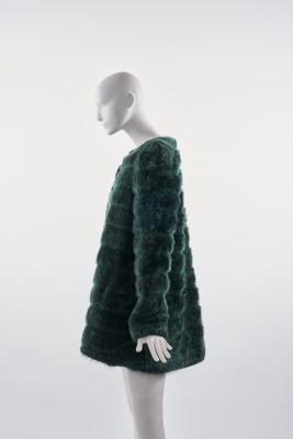 A Biba green faux-fur coat, circa 1972 - 2
