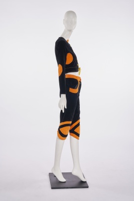 A Mr Freedom black and orange baseball suit, designed by Diana Crawshaw, 1971 - 3