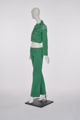 A Mr Freedom green cotton drill suit, 1970s - 2