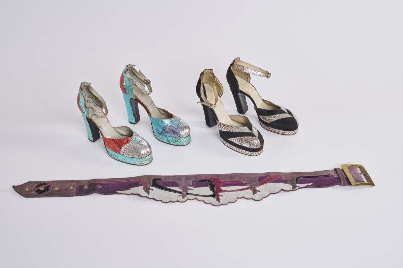 Two pairs of Terry de Havilland platform heels, 1970s