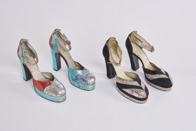 Two pairs of Terry de Havilland platform heels, 1970s - 2