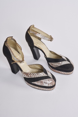 Two pairs of Terry de Havilland platform heels, 1970s - 6