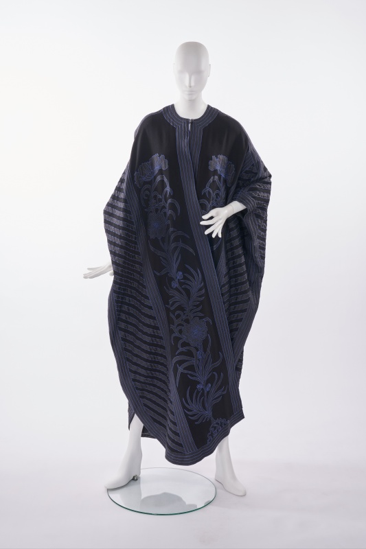 A John Bates black wool djellaba, 1976