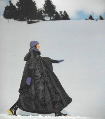A John Bates black wool djellaba, 1976 - 2