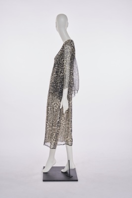 A Thea Porter black and white printed chiffon 'Faye' dress, 1970s - 3