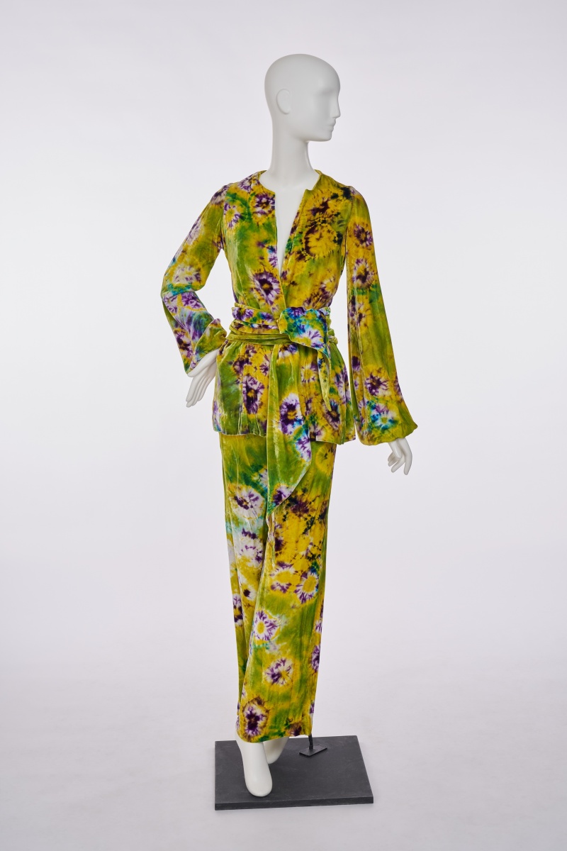 A Halston tie-dye velvet ensemble, 1970s
