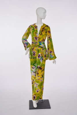 A Halston tie-dye velvet ensemble, 1970s