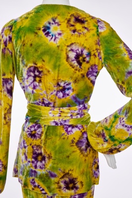 A Halston tie-dye velvet ensemble, 1970s - 5