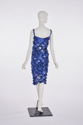 An Issey Miyake blue satin ribbon dress, Spring-Summer 1991 - 4