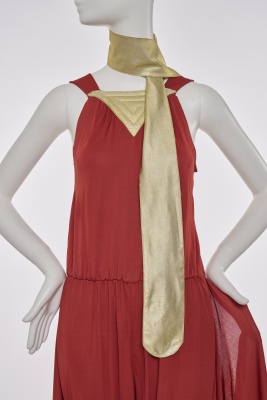 A Thierry Mugler brick red viscose jersey jumpsuit, circa 1978 - 5