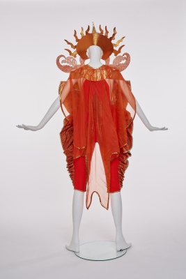 A rare and elaborate Kaisik Wong orange jumpsuit ensemble, 1970s - 3
