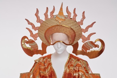 A rare and elaborate Kaisik Wong orange jumpsuit ensemble, 1970s - 4