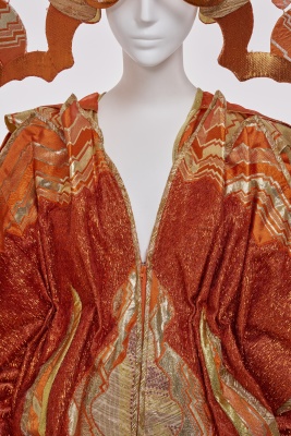 A rare and elaborate Kaisik Wong orange jumpsuit ensemble, 1970s - 8
