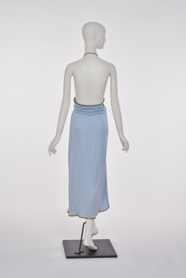 A Kaisik Wong blue jersey ensemble, 1970s - 4