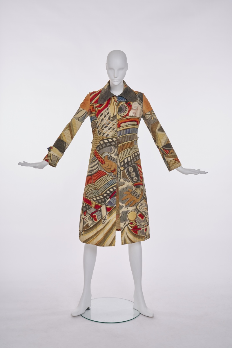 Kaisik Wong's own printed and painted cotton 'chemise blanche', 1970s